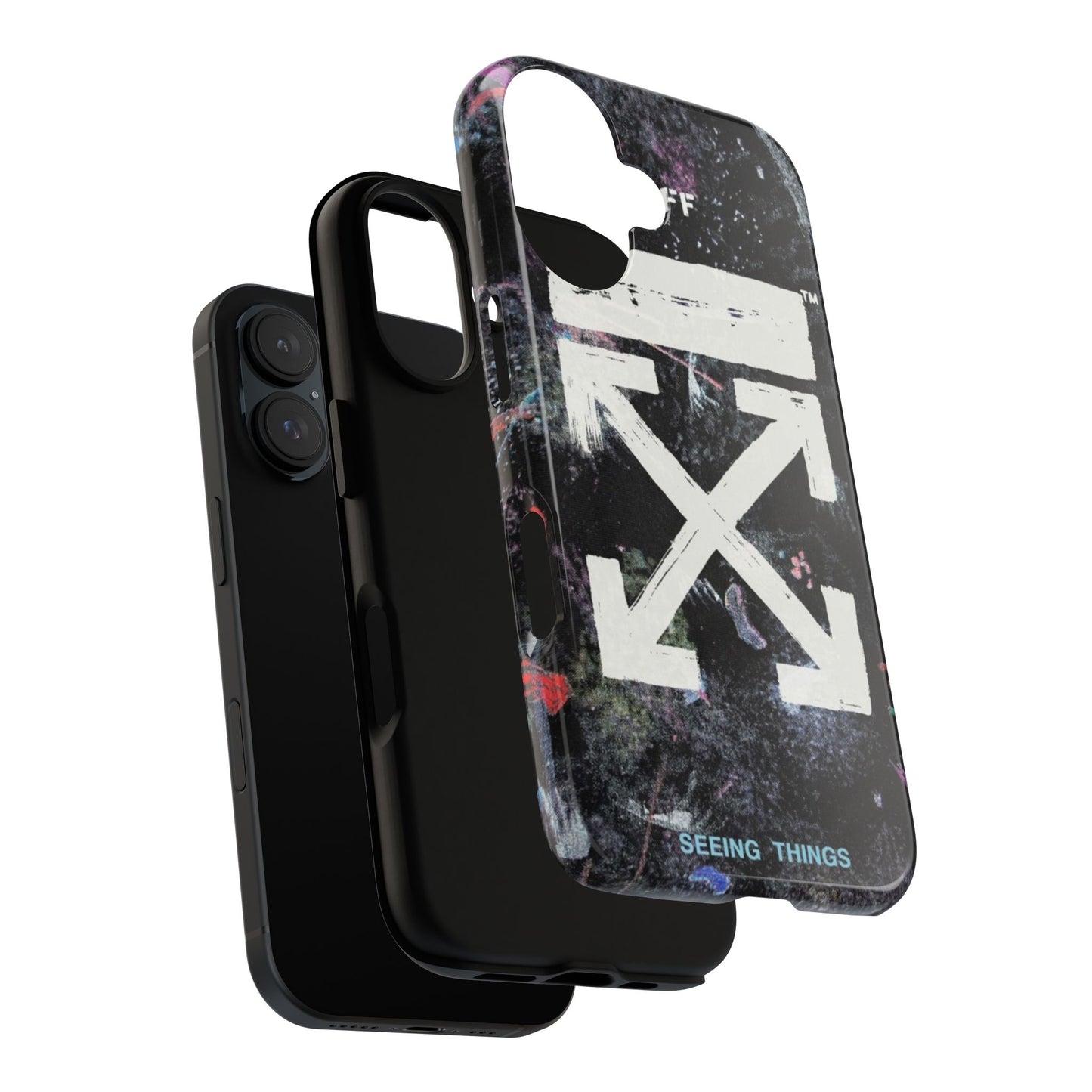 OFF WHITE Galaxy Brushed iPhone 16 Series Tough Case